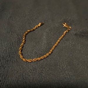 Silver rope bracelet or anklet